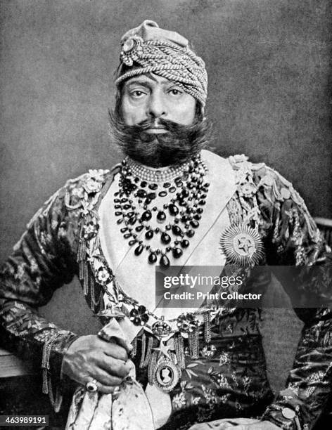 Indian maharajah, 1936. From Peoples of the World in Pictures, edited by Harold Wheeler, published by Odhams Press Ltd .