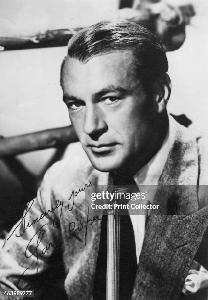 Gary Cooper, American film actor, 20th century. Cooper won two Best Actor Academy Awards for his performances in Sergeant York and High Noon .