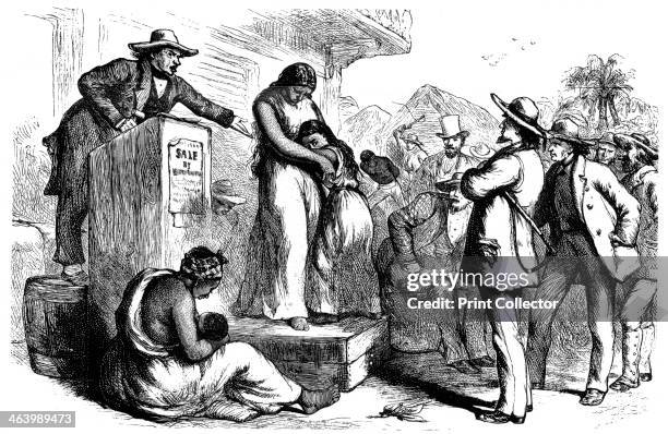 Public slave auction, 1965. A print from The Slave Trade and its Abolition, edited by John Langdon-Davies, Jonathan Cape, London, 1965.