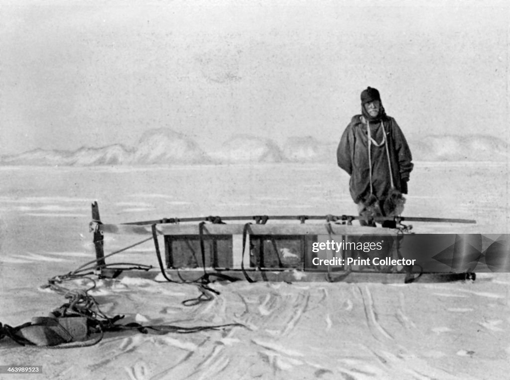 The last sledge from the trek back from the 'Great Southern Journey', 1909.