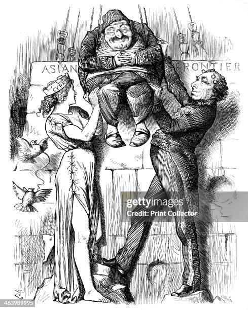 'Humpty Dumpty', 1878. Caricature featuring Benjamin Disraeli . From Punch magazine .