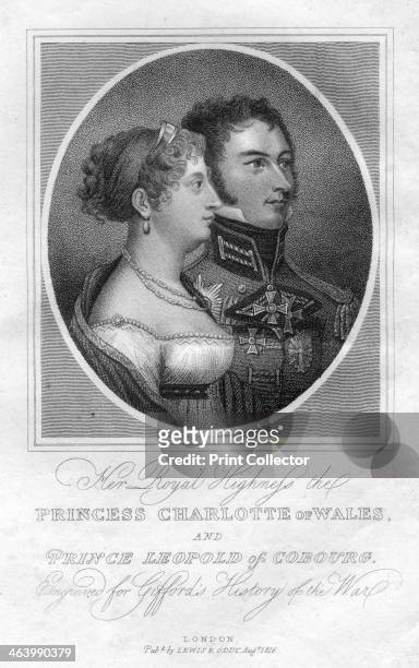 Princess Charlotte of Wales and Prince Leopold of Saxe-Coburg, 1816. The only child of King George IVand Caroline of Brunswick, Charlotte married...