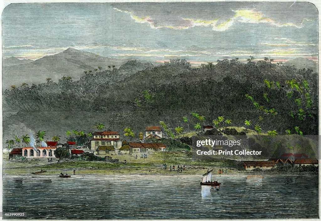 The town of Morant, Morant Bay, Jamaica, c1880.