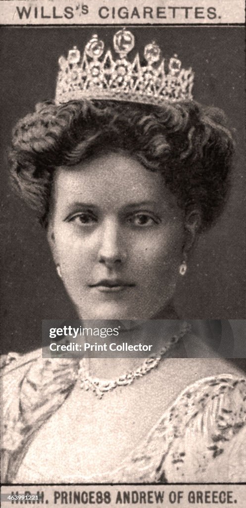 H.R.H Princess Andrew of Greece, 1908.Artist: WD & HO Wills