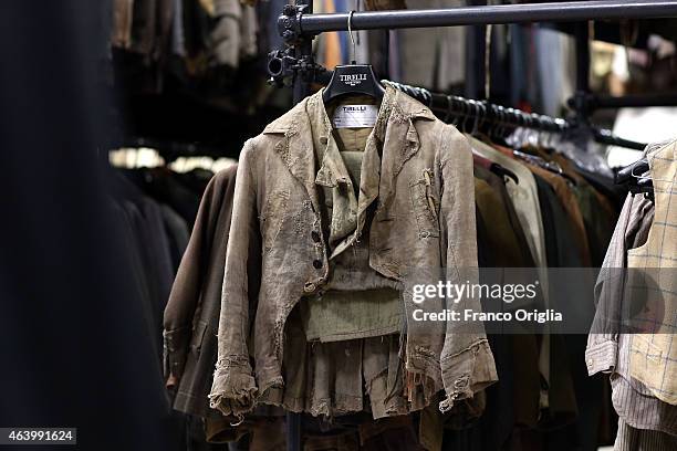 Dresses at the Tirelli deposit of Formello on February 20, 2015 in Rome, Italy. The costumier Tirelli was established in 1964 and is responsible for...