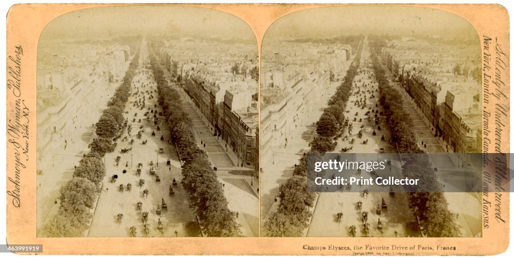 The Champs Elysees, Paris, France, 1894.Artist: Underwood & Underwood