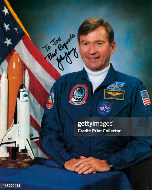 John Watts Young , NASA astronaut, c1990s. John Watts Young is a former NASA astronaut who walked on the Moon on April 21 1972, during the Apollo 16...