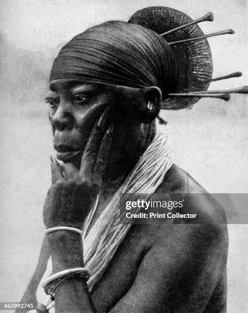 Queen Nenzima of the Mangbetu, Belgian Congo , 1922. From Peoples of All Nations, Their Life Today and the Story of Their Past, volume I: Abyssinia...