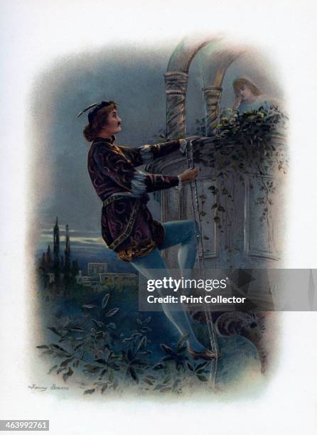 'Romeo', 1891. The hero from Romeo and Juliet. A colour lithograph from Shakespeare's Heroes and Heroines after Sir A Callcott, C R Leslie, D...