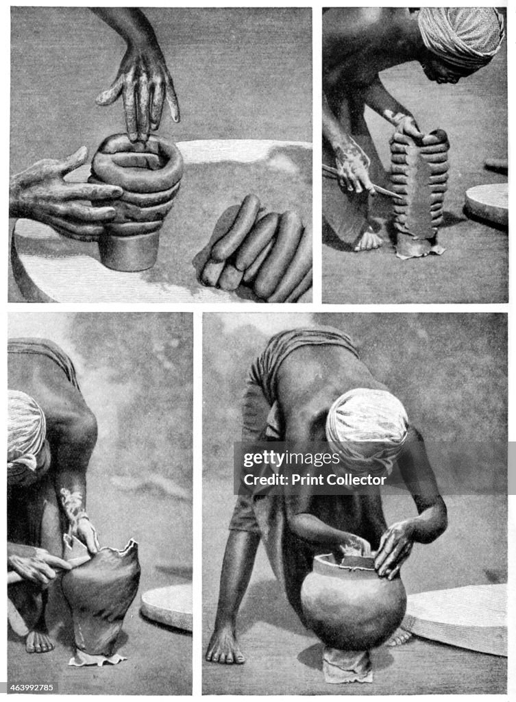 The making of a pot, Mendi, Papua New Guinea, 1922.Artist: Northcote Thomas
