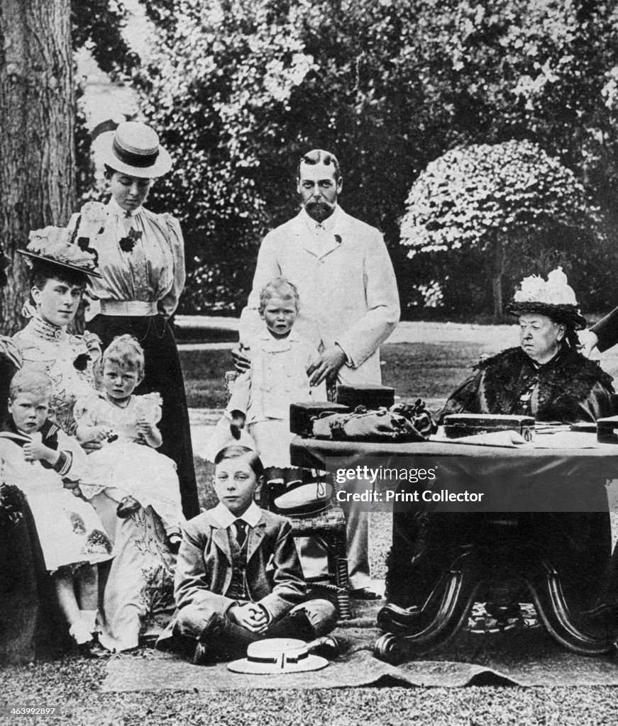 Queen Victoria and family at Osborne House, late 19th century.