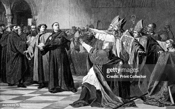 'Luther at the Diet of Worms', 1882. Martin Luther was a major inspiration behind the Reformation. He was excommunicated by Pope Leo IX in 1521 and...