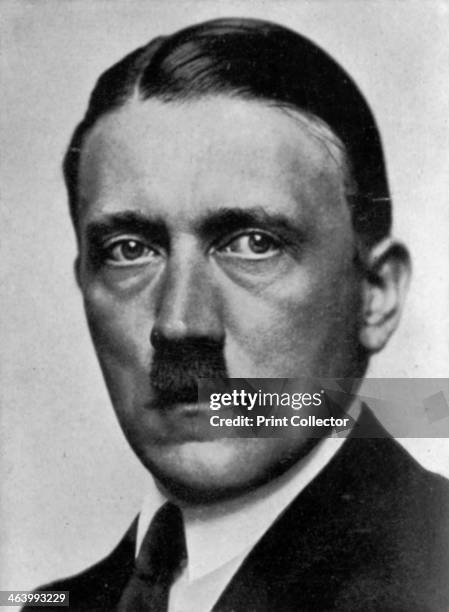 Adolf Hitler, Austrian born dictator of Nazi Germany, 1924. Hitler became leader of the National Socialist German Workers party in 1921. After an...