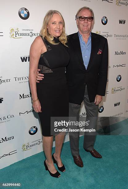 Actor Peter Fonda and Parky Fonda attend Women In Film Pre-Oscar Cocktail Party presented by MaxMara, BMW, Tiffany & Co., MAC Cosmetics and...