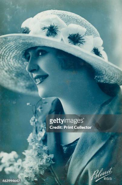 Woman wearing a hat, c1910s-c1920s.