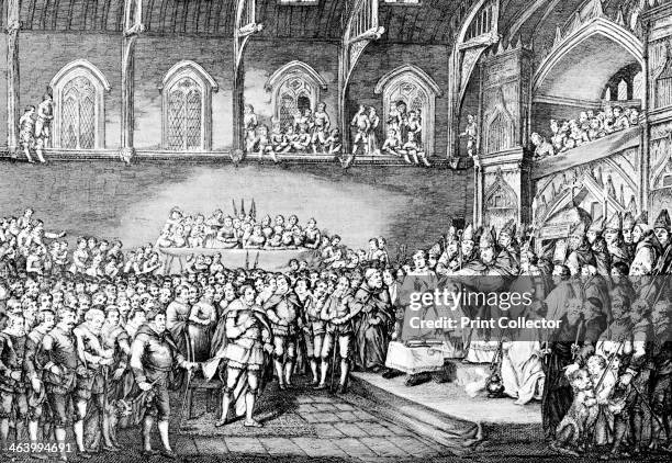 Henry III renewing the Magna Carta in 1253 . In Westminster Hall, the King took a solemn oath to keep inviolate the articles of the Charter on pain...