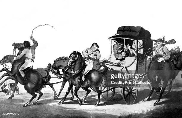 'English Travelling, or the First Stage from Dover', 1785. Illustration from Social Caricature in the Eighteenth Century ... With over two hundred...