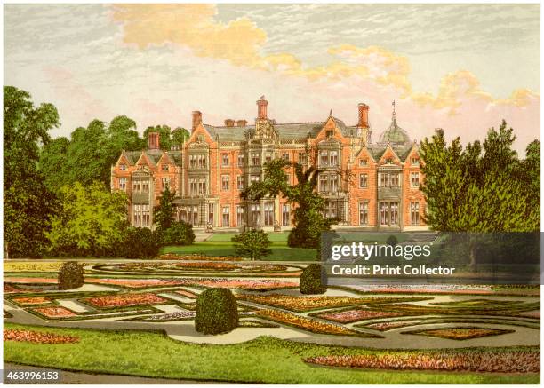 Sandringham, Norfolk, home of the Prince of Wales, c1880. Sandringham was built for Albert, Prince of Wales, eldest son of Queen Victoria and later...