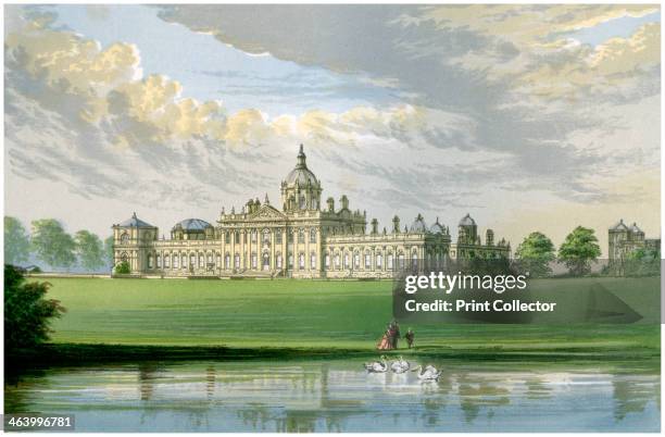 Castle Howard, Yorkshire, home of the Earl of Carlisle, c1880. Castle Howard was built between 1699 and 1712 to designs by John Vanbrugh. A print...