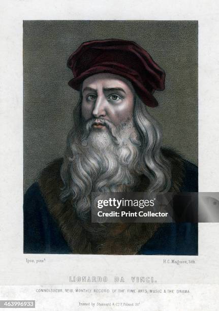 Leonardo da Vinci, . Portrait of Leonardo. Hand-coloured later.