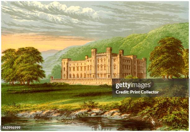 Scone Palace, Perthshire, Scotland, home of the Earl of Mansfield, c1880. Scone Palace is a late Georgian Gothic house designed by William Atkinson...
