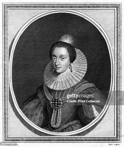 Elizabeth, Electress Palatine and Queen of Bohemia, . Portrait of Elizabeth , daughter of James I and sister of Charles I. She married Frederick V,...