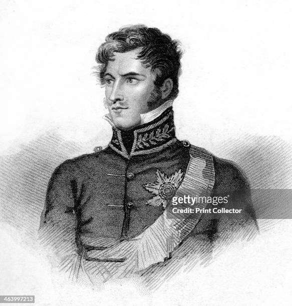 Prince Leopold of Saxe-Coburg-Saalfeld, 19th century. Portrait of Leopold I of the Belgians, later of Saxe-Coburg and Gotha first king of Belgium and...