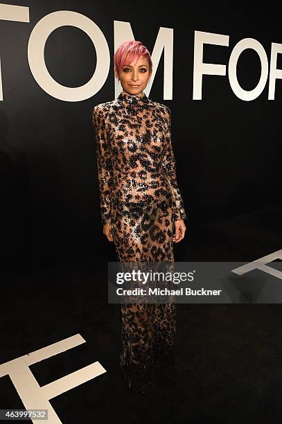 Fashion designer Nicole Richie, wearing TOM FORD, attends the TOM FORD Autumn/Winter 2015 Womenswear Collection Presentation at Milk Studios in Los...