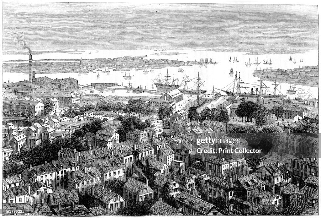 View of Boston from Bunker's Hill, Massachusetts, c1770s (c1880).