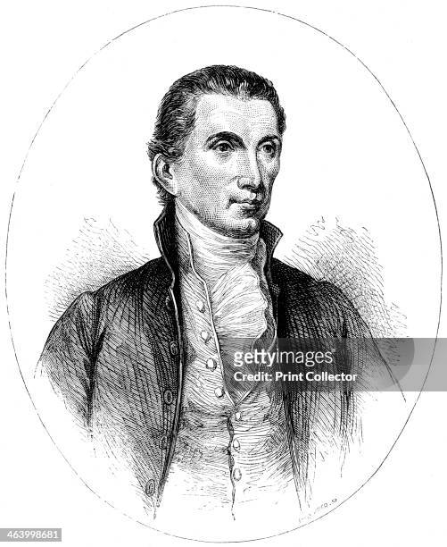 James Monroe, 5th President of the United States, . After the portrait by AB Durand. Monroe was president between 1817 and 1825. His presidency is...