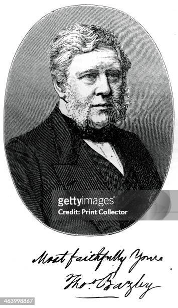 Sir Thomas Bazley, 1st Baronet, British manufacturer and politician, c1880. Portrait of Bazley , a print from Great Industries of Great Britain,...