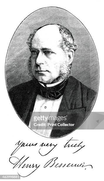 Sir Henry Bessemer, English engineer, c1880. Portrait of Bessemer , inventor of the Bessemer process for the mass production of steel. A print from...