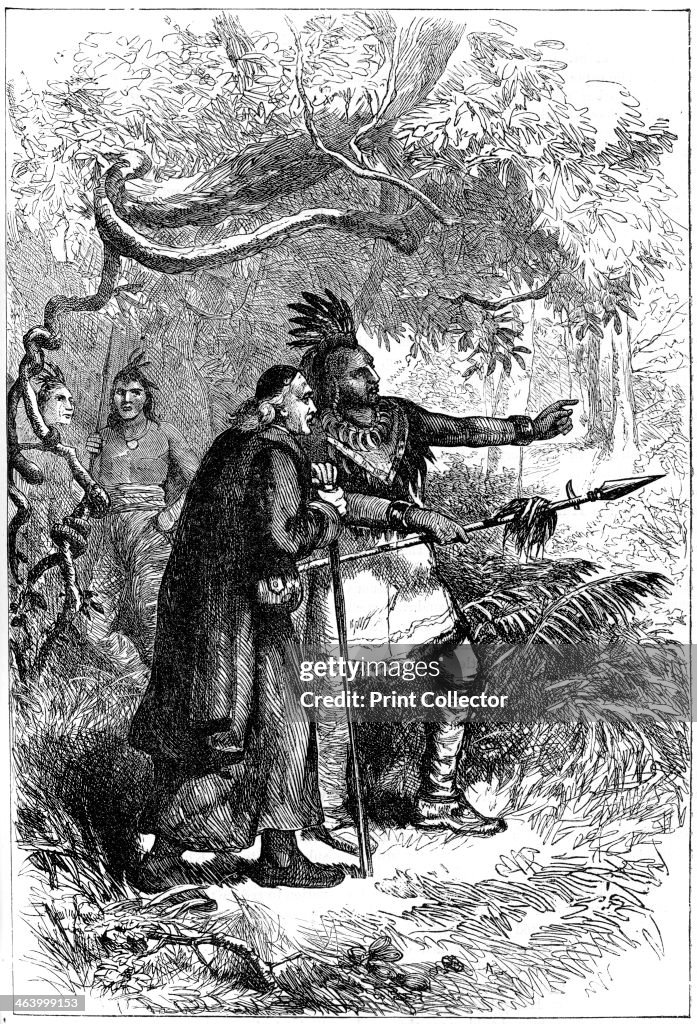 De Lamberville sent away by the Onondagas, late 17th or early 18th century (c1880).