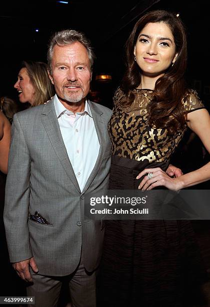 Actors John Savage and Blanca Blanco attend Women In Film Pre-Oscar Cocktail Party presented by MaxMara, BMW, Tiffany & Co., MAC Cosmetics and...