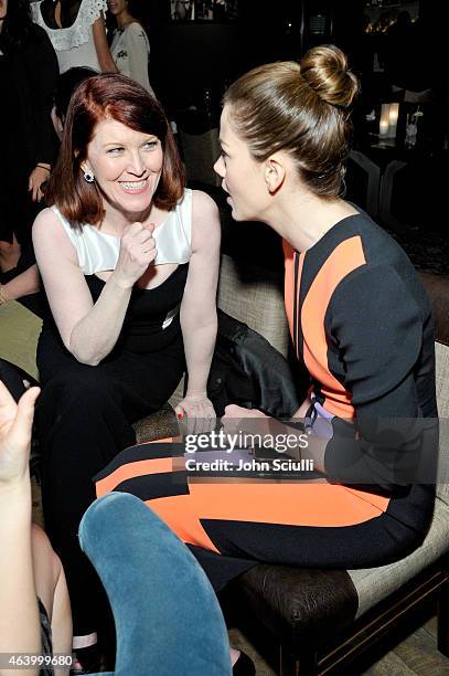 Actresses Kate Flannery and Michelle Monaghan attends Women In Film Pre-Oscar Cocktail Party presented by MaxMara, BMW, Tiffany & Co., MAC Cosmetics...