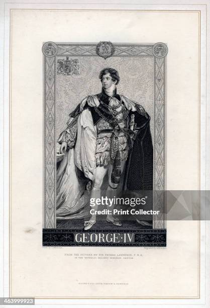 George IV, King of the United Kingdom and Hanover, early 19th century. Portrait of George IV who was king of the United Kingdom of Great Britain and...