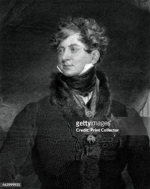 George IV, King of the United Kingdom and Hanover, 1829. Portrait of George IV who was king of the United Kingdom of Great Britain and Ireland and...