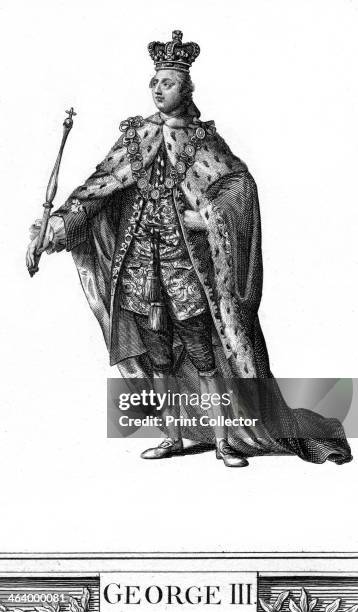 George III of the United Kingdom. Portrait of King George III, , who ruled Britain from 1760 until his son became Regent in 1811.