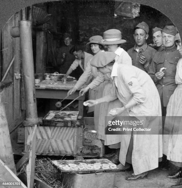Doughnuts for doughboys, Montabaur on the Rhine, Germany, c1918-c1919. Doughboys was the nickname given to US Army soldiers in World War I....