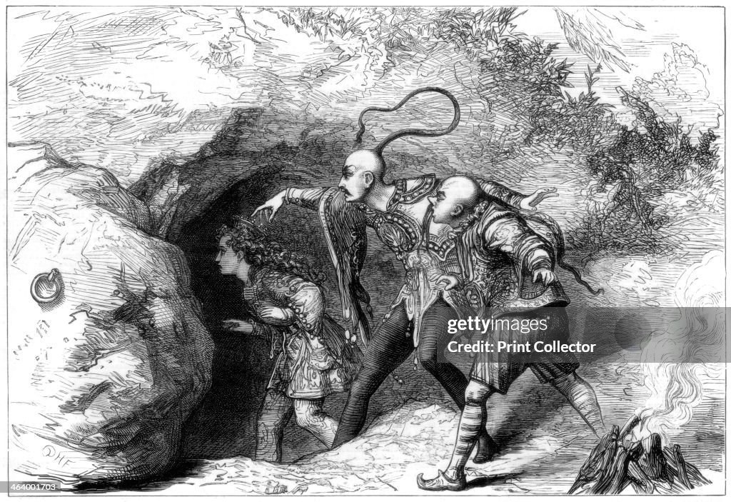 A scene from Aladdin and his Wonderful Lamp, at Drury Lane Theatre, London, 1875.Artist: David Henry Friston