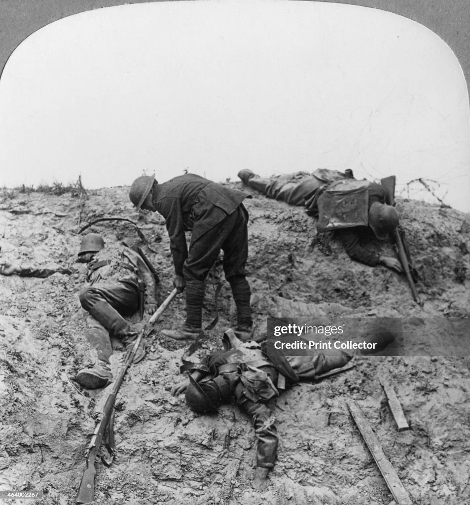 British casualties, Ypres salient, Belgium, World War I, 1915. Artist: Realistic Travels Publishers