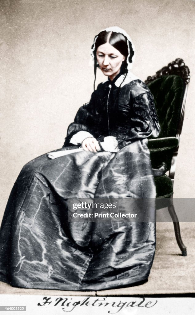 Florence Nightingale, English nurse and hospital reformer, 1854.