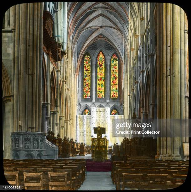 Truro Cathedral, Cornwall, early 20th century. Built in the Gothic Revival architectural style, Truro was the first new cathedral to be built in...