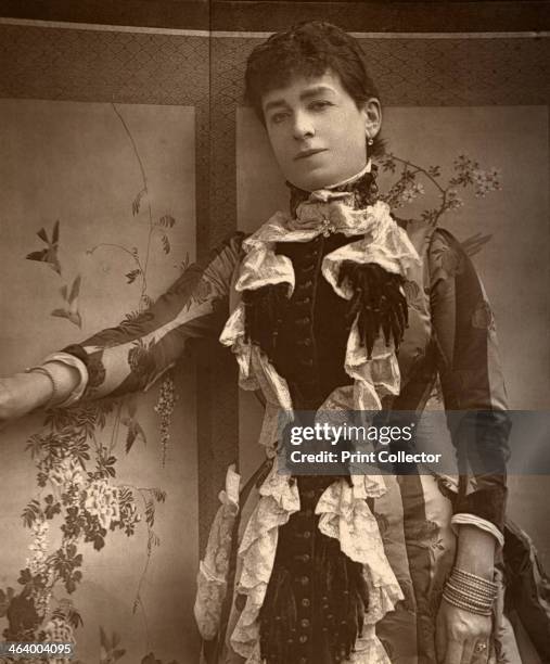 British actress Lady Monckton in 'Jim the Penman', 1886. Born Maria Louisa Long, Lady Monckton was the wife of Sir John Braddick Monckton, who was...