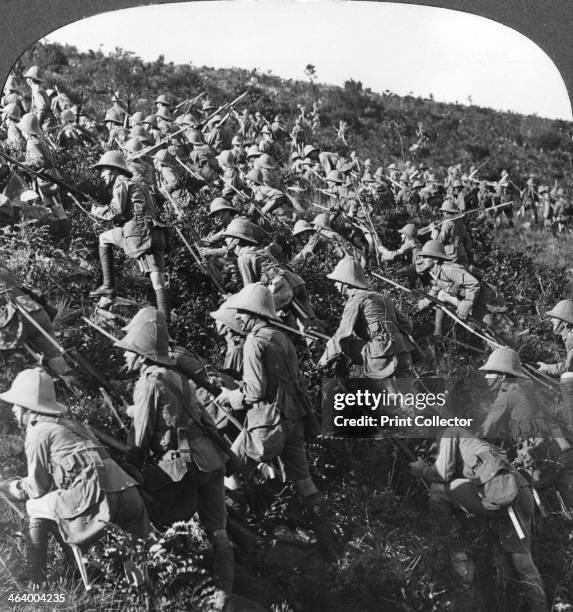 'They press on, the true bull dog rush of our troops at Gallipoli', Turkey, World War I, 1915. Launched in March 1915, the Allied landings on the...