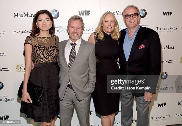 Actors Blanca Blanco, John Savage, Parky Fonda and Peter Fonda attend Women In Film Pre-Oscar Cocktail Party presented by MaxMara, BMW, Tiffany &...