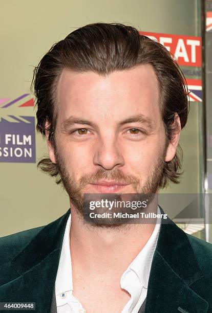 Actor Gethin Anthony attends the GREAT British film reception honoring the British nominees of the 87th Annual Academy Awards at The London West...