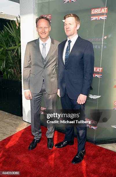 British Consul General Chris O'Connor and British Deputy Ambassador to the United States Patrick Davies attend the GREAT British film reception...