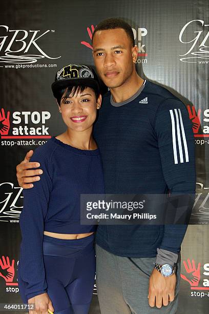 Grace Gealey and Trai Byers attend GBK 2015 Pre-Oscar Awards luxury gift lounge on February 20, 2015 in Los Angeles, California.