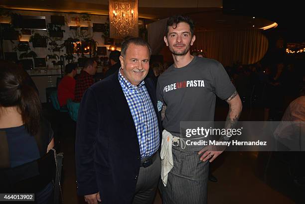 Raul De Molina and Gabriele Corcos attend the Tuscan Trio Dinner hosted by Fabio Viviani, Debi Mazar and Gabriele Corcos during the 2015 Food Network...